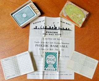 Vintage 1927 Edition Baseball Card Game Psychic Base Ball Complete
