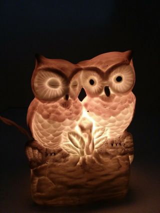 Vintage Owl Lamp Night Light