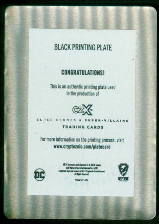 Jared LETO DC CZX Heroes & - Villains 1 OF 1 Black Printing Plate 1/1 2