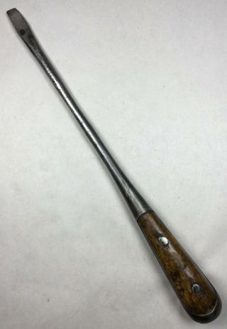 Vintage Unbranded 13 " Perfect Handle Style Slotted Flat Tip Screwdriver Tool