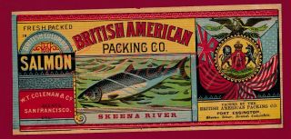 British America Packing Co.  Port Essington Skeena River British Columbia 1890 