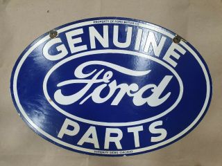 Ford & Firestone 2 Sided Vintage Porcelain Sign