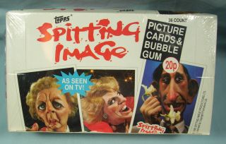 Rare ☆ Topps ☆ Spitting Image ☆ Tv Show Trade Cards ☆ Factory Box ☆ L@@k