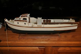 18 " Vintage Wooden Boat Model Detail Take A Look Antique Model Ship Wow