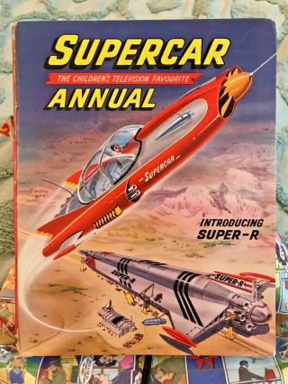 Vintage 1962 Supercar Gerry Anderson Tv Marionette Show Comic Book Annual Vgc