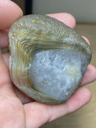 Lake Superior Agate 6.  2 Oz Sweet Jelly Banded/water Level