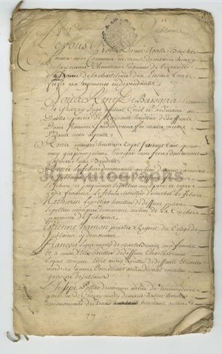 18th Century France - 1716 - 28 Page Signed French Manuscript Document