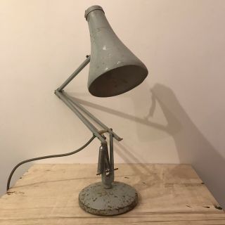 Vintage Industrial Anglepoise Lamp Orange Herbert Terry Model 90