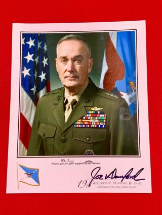 Chairman Of The Joint Chief Of Staff Joseph Dunford Signed Official 8x10 Photo