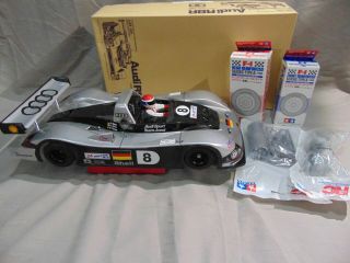 Vintage Tamiya 1/10 Audi R8r F103 Lm Carbon Chassis Build W Extra Body