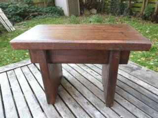 Lovely Small Vintage Hand Made Rustic Solid Wood Milking Stool