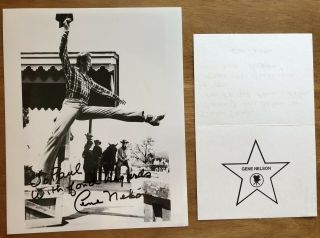 Actor And Dancer Gene Nelson Autographed Photo And Note
