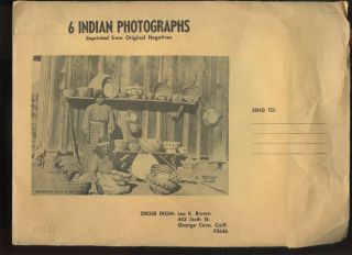 6 Indian Photographs From Orig Negatives Leo K.  Brown 1968 Sw Native American