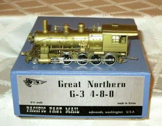 Vintage Pacific Fast Mail - Ho Brass - Great Northern G - 3 4 - 8 - 0 Steam Locomotive Box