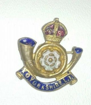 Wwi Sweetheart Pin British Kings Own Yorkshire Light Infantry Regt