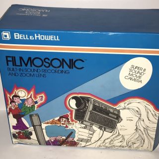Vintage Bell & Howell Filmosonic 8 Sound Movie Camera 1223