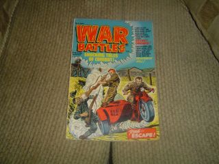 War Battles Comic 1952 Vol.  1 No.  3,  Harvey Vg
