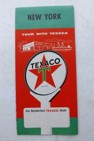 Vintage 1950 Texaco Gas & Oil Station Road Map York Minty