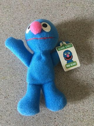Sesame Street Grover Mini Beans Kelloggs Plush Doll Toy 1999 W/ Tags