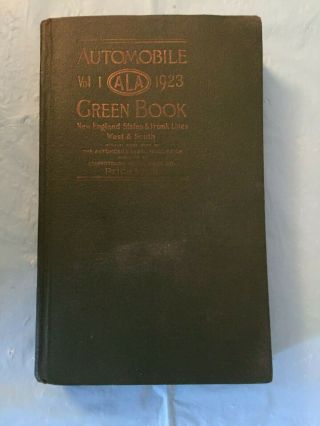 1923 Automobile Green Book Vol.  1 (ala) England States Travel Guide Maps