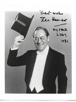 Rex Harrison (1908 - 1990) - My Fair Lady,  Doctor Doolittle Etc Signed Pic