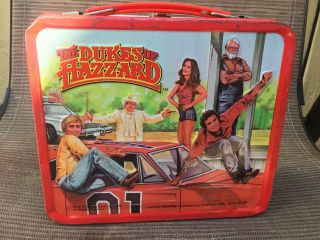 Vintage 1980 Dukes Of Hazard Lunch Box With Thermos