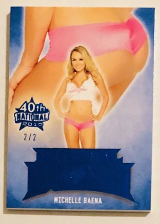 2019 Benchwarmer Michelle Baena Butt Card Blue Foil 40th National Bums Sp D 2/2