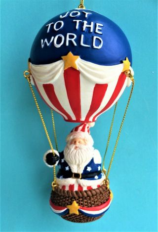 Lenox 2003 Joy To The World Santa Hot Air Balloon Ornament