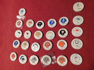 26 Vintage Gatorade Nfl Football Lids / Caps Complete Set 1971 - 72