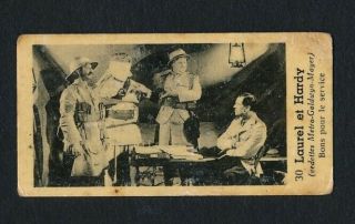 1935 Laurel & Hardy Vedettes Metro - Goldwyn - Mayer Movie Card 30 Bonnie Scotland