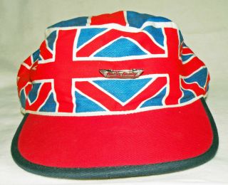 Vintage Austin Healy Logo Pin With British Union Jack Design Hat