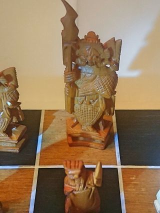 HAND CARVED CHINESE BONE CHESS SET vintage 3 