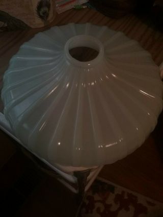 Vintage White Glass Lamp Shade Sheffield Style Pendant Light 12 "
