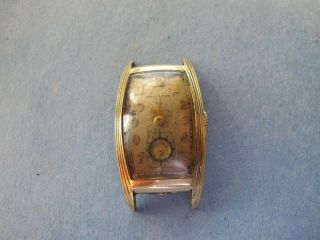 Hamilton Linwood Vintage 14k Gold Filled Curved Art Deco Watch