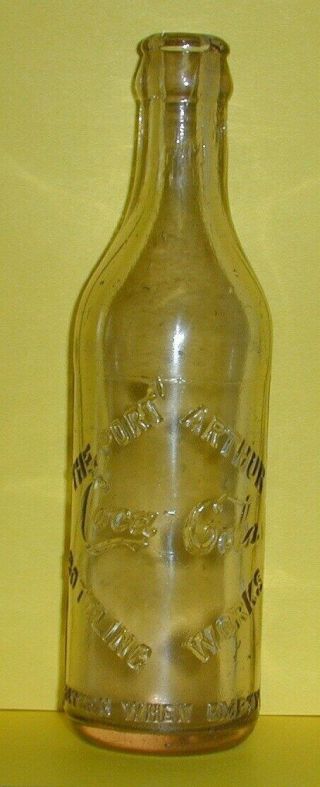 Port Arthur Straight Sided Coca Cola Bottle 1906 - 1910 Ontario Canada Amethyst