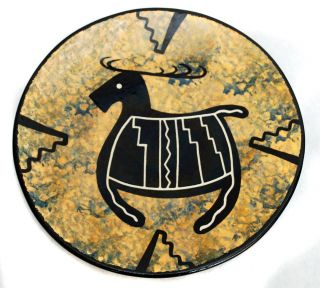Mara Mexico - Signed Mid Century Modern Plate / Dish - Stoneware Pottery Vintage