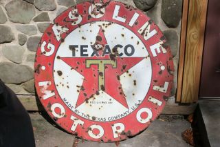 Vintage Texaco,  One Sided Gas & Oil Sign