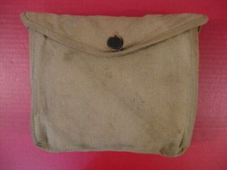 Wwi Era Us Army M1910 Haversack Canvas Meat Can Or Mess Kit Pouch - Khaki 5
