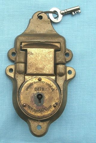 Corbin Lock Company Heavy Brass Steamer Trunk Lock With Keys