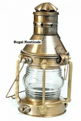 Antique Marine Ship Lantern Boat Light Anchor Lamp Cargo Ship Oil Kerosene Lamp