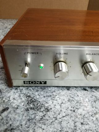 Vintage Sony Model SQA - 200 SQ Decoder/Amplifier Solid State 4 Channel Japan Wood 3