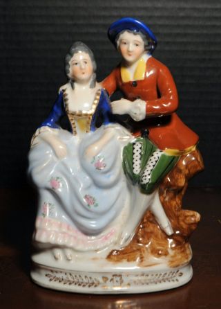 Occupied Japan Figurine: Sitting Colonial Man And Woman