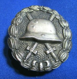 Historic Ww1 Era German/prussian Silver Wound Badge