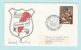 Cheshire Care Homes Postal Cover Signed By Raf Hero Leonard Cheshire Vc,  Om,  Dso