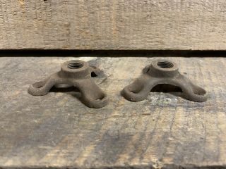 Pair Vintage Cast Iron Mounting Hardware Part Bracket For Ceiling Light Fixture