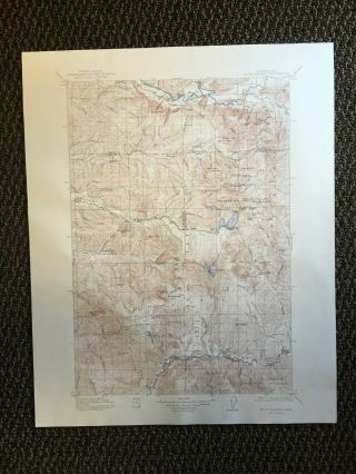 Vintage Usgs Mt.  St.  Helens Washington 1919 Topographic Map 1943