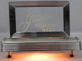 1940s Gettelman Milwaukee Beer Art Deco Lighted Cash Register Display Sign RARE 2