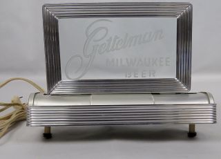1940s Gettelman Milwaukee Beer Art Deco Lighted Cash Register Display Sign RARE 3