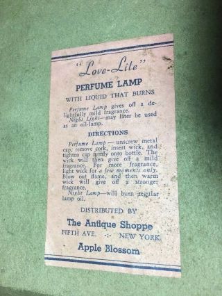Antique Child 1930 Love - Lite Perfume Oil Lamp Apple Blossom -