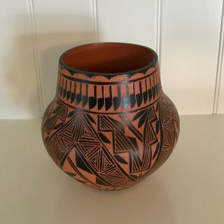 Native American Acoma,  Nm Pottery | Initials Js | Clay Pot Or Vase